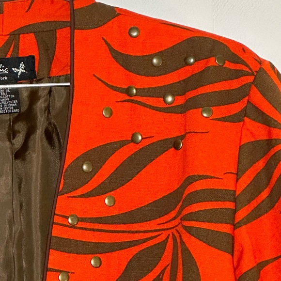 Ivy Chic New York 100% Cotton Crop Blazer - Size XL - Picture 4 of 7